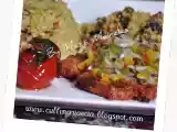Receita Bisteca de porco com mel ao molho de vinagrete tricolor