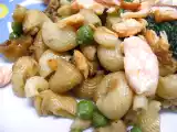 Receita Massa com tahin, legumes e lascas de salmão = the perfect combination