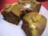 Receita Bolo de noz e natas com cobertura de doce de ovos