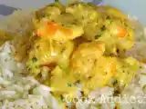 Receita Caril de peixe com camarão
