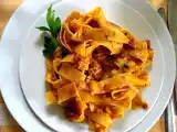 Receita Cardapio toscano - pappardelle sul coniglio