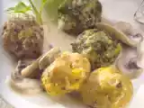 Receita Três tipos de almôndegas com molho de cogumelos