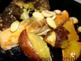 Receita Batata doce assada no forno com salmão, amêndoas e bróculos