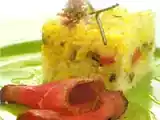 Receita Arroz de forno com tomate, abobrinha e creme de queijo