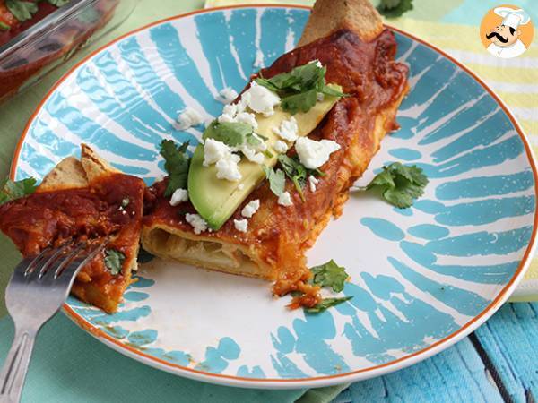 Enchiladas de frango com molho chili - Preparação Passo 8