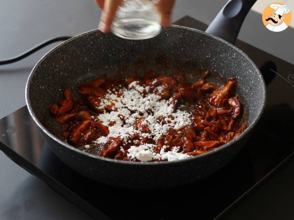 Cogumelos Shitake à coreana, com molho gochujang! - Preparação Passo 6