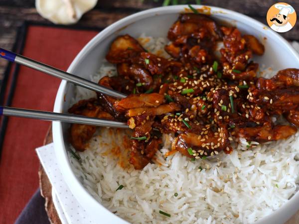 Cogumelos Shitake à coreana, com molho gochujang! - Preparação Passo 7