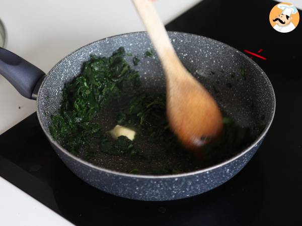 Conchiglione recheado de espinafre e ricotta - Preparação Passo 2