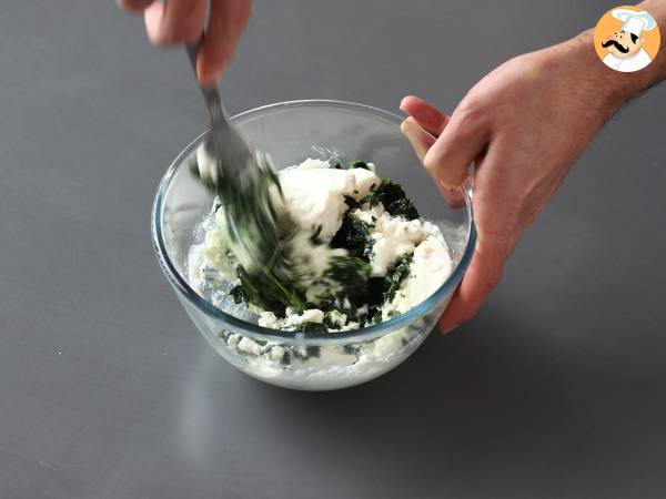Conchiglione recheado de espinafre e ricotta - Preparação Passo 4